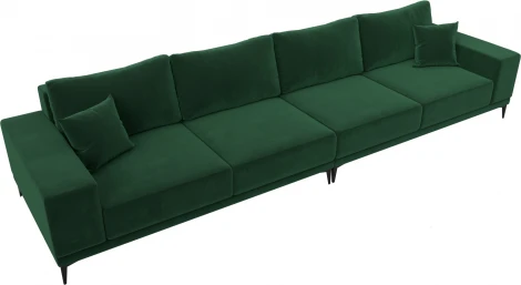 Диван прямой Льюес Лонг (Зеленый/Велюр) Лига Диванов арт.122385