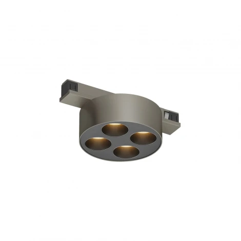 Трековый светильник для магнитного шинопровода Denkirs Shine Grill DK5772-DN 48V 6W темный никель (LED, круглые)
