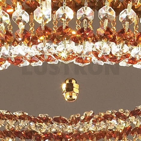 Потолочный светильник N-Light 62483 06 2483 0333 12 gold, amber and white crystal