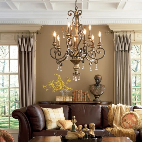 Подвесная люстра Marquette QZ-MARQUETTE9 Quoizel (220V, на цепи, свеча)