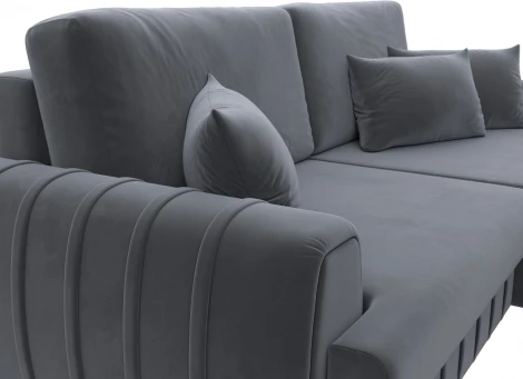 Диван угловой Лига-057 НПБ угол правый Лига Диванов (Велюр) арт.129271