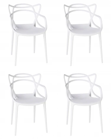Набор 4 шт стул обеденный DOBRIN MASTERS (белый (W-02))