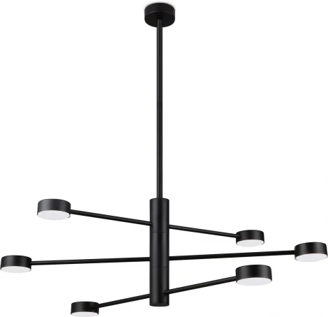 Потолочная люстра ярусная на штанге Freya Tactic FR5363CL-06B (220V, круглые)