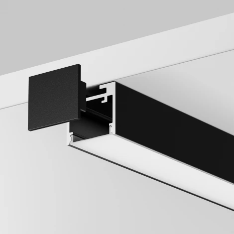 Алюминиевый профиль накладной-подвесной 25x22 черный, 2 м, ALM-2522-B-2M Maytoni 633013
