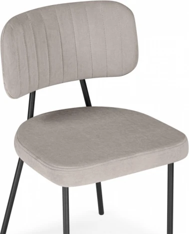 Обеденный стул Вакао Woodville (Металл,Ткань/Латте,Черный) арт.615183