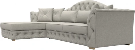 Диван угловой Артис левый угол (Бежевый/Рогожка) Лига Диванов арт.122769L