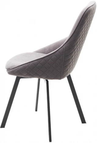 Стул CASA, 360 град. поворот. B28 Темно-серый, велюр / черный каркас, М-City