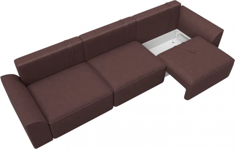 Диван прямой Лига-048 НПБ Лонг Лига Диванов (Замша) арт.128260