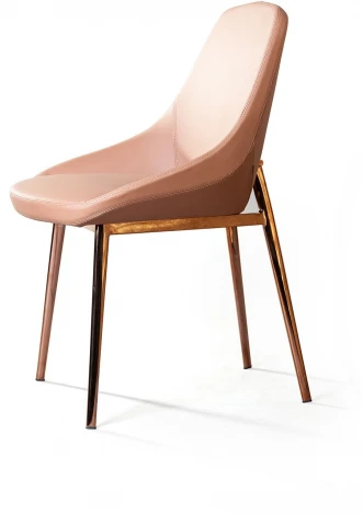 Стул Oscar экокожа soft touch капучино, декор розовое золото Top Concept 2000000000800