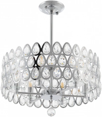 Потолочная люстра хрустальная на штанге Arte Milano Sorrento-1019 371019/6/300/490 CR (220V)