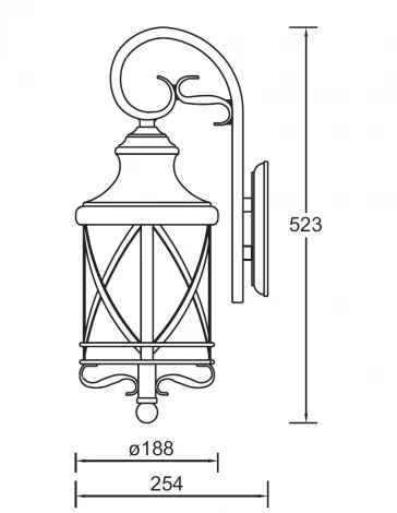 Настенный фонарь уличный Oasis Light Lucerna Bg 84802/18