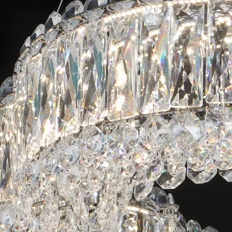 Подвесная люстра светодиодная хрустальная с регулировкой цветовой температуры Reluce 65500-0.4-500 MX CH