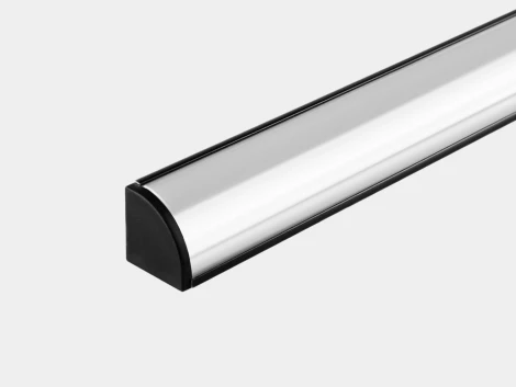 Алюминиевый профиль накладной угловой черный, 2 м SWG SF BEST SF-1616