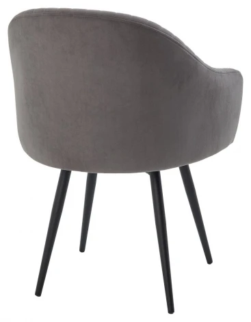 Стул ШЕЛЛ 360 град. поворот. цвет B28 Темно-серый, велюр / черный каркас M-City 64761