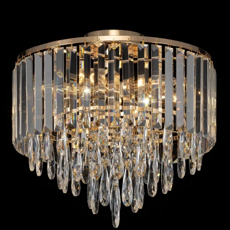 Потолочная люстра каскадная хрустальная Citilux Leonna CL320162