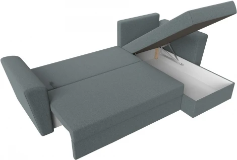 Диван угловой Амстердам Лайт правый угол (Серый/Рогожка) Лига Диванов арт.121169