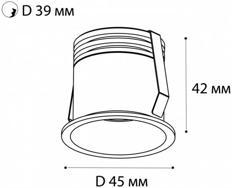 Встраиваемый светильник под гипсокартон Italline DL 3027 white (LED, 220V, круглые)