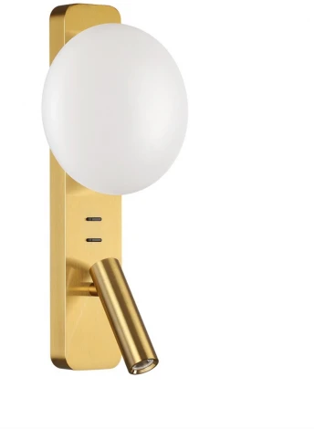 Настенный светильник для чтения со спотом Odeon Light Albergo 7050/5WL металл/металл бронза IP20 LED 1*5W (220V, выключатель)