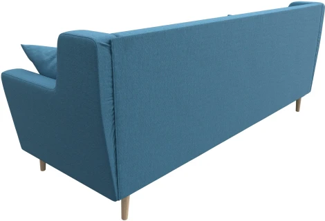 Диван кухонный прямой Брайтон 3 (Голубой/Рогожка) Лига Диванов арт.123186