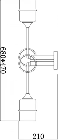 Потолочная люстра на штанге Escada Mondrian 699/4P (220V)