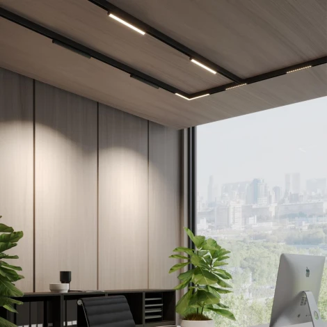 Трековый светильник трехфазный светодиодный Novotech Vector 359952 черный с переключ. цв. темпер. IP20 LED 3000К\4000К\6000К 18W 90-240V