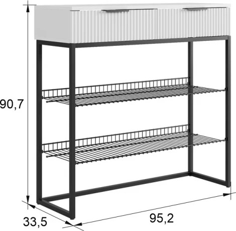 Обувница Классная 1 Mebelson (ЛДСП,Металл/Графит,Золотой) арт.172188,3327