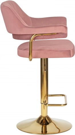 Стул барный DOBRIN CHARLY GOLD (розовый велюр (MJ9-32)) 5019_Golden-LM 5019_Golden-LM, цвет сиденья розовый (MJ9-32), основания золото