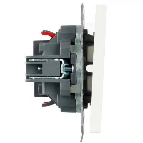 Переключатель двухклавишный (белый фарфор, soft touch) Stekker Эмили 50233