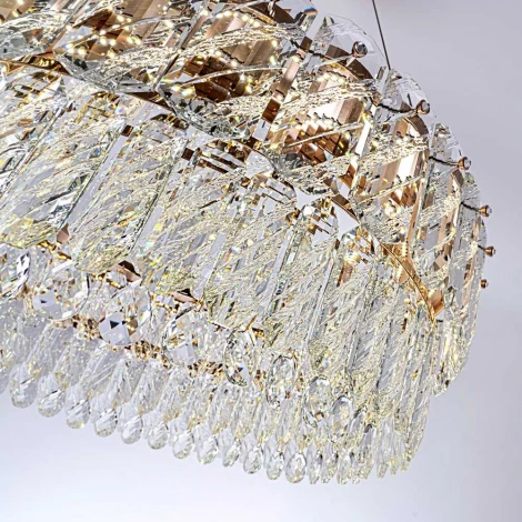 Подвесная люстра светодиодная хрустальная с регулировкой цветовой температуры Modelux MODELUX MS.399.590 GD