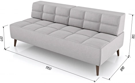 Диван Arsko Нельсон серый велюр