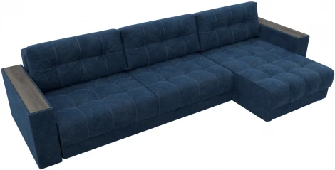 Диван угловой с декором Лига-049 НПБ Лонг Лига Диванов (Велюр) арт.128303