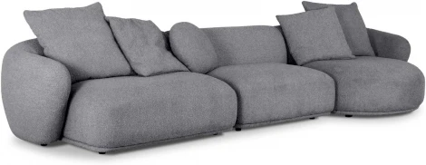 Диван Fabro ОГОГО (арт.851157), (Ткань,Букле/Темно-серый)