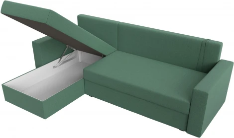Диван угловой Траумберг Лайт левый угол (Зеленый/Рогожка) Лига Диванов арт.121141L