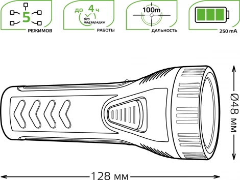 Ручной фонарь Gauss GF101