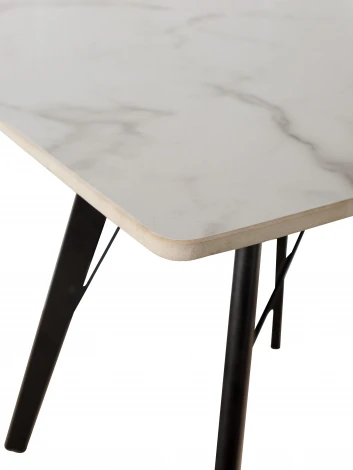 Стол обеденный обеденный JET CERAMIC квадратный 80*80 (Дерево бук, Венге) RF Wenge Statuario 80x80