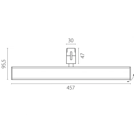 Трековый светильник низковольтный светодиодный Lightstar Due Hermes 270347 48V 18W черный 4000K