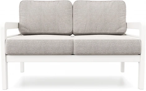 Диван Arsko прямой Бергер М белая эмаль рогожка серая