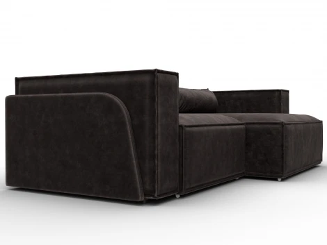 Диван угловой Лига-061 угол правый (ДСП,Брус,Фанера,Велюр/Коричневый) Лига Диванов 131148
