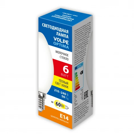 Лампочка светодиодная филаментная Volpe LED-C35-SLF LED-C35-6W/3000K/E14/FR/SLF