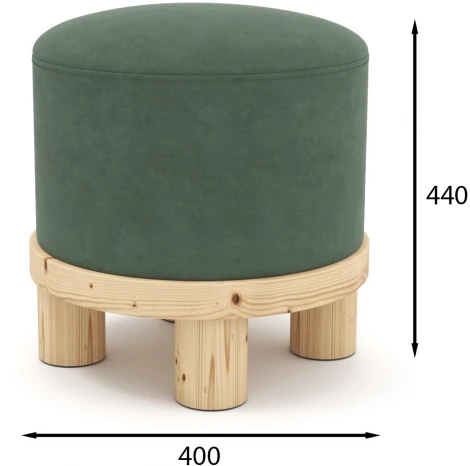 Пуф Arsko Сканди 1 зеленый велюр