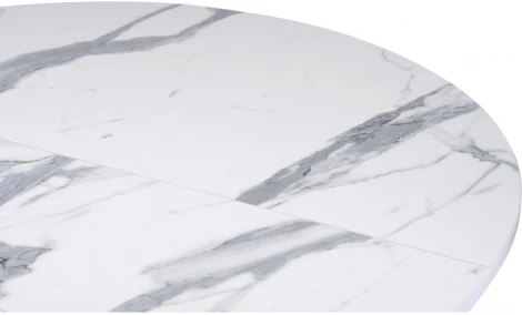 Деревянный стол Woodville Бетина мрамор белый / черный 504210