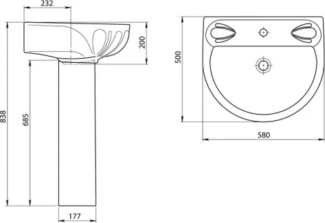 Раковина Santeri Лотос 53
