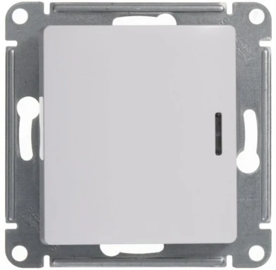 Выключатель встраиваемый одноклавишный с подсветкой (белый) Systeme Electric GSL000113