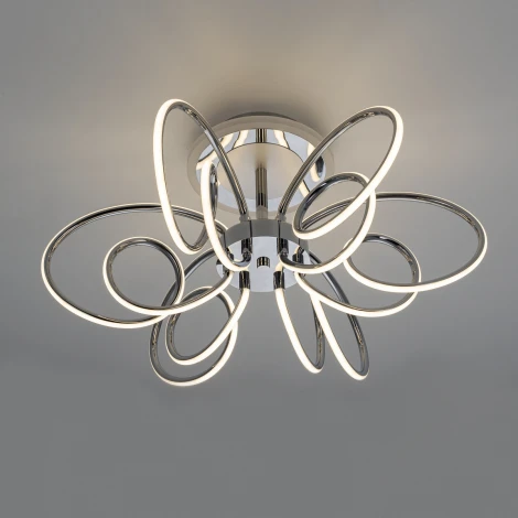 Потолочная люстра RGB на штанге Citilux Salma Smart CL224A161 (LED, 220V, голосовое управление, пульт управления, управление смартфоном, умный дом - Алиса, Маруся, Экосистема Сбер)