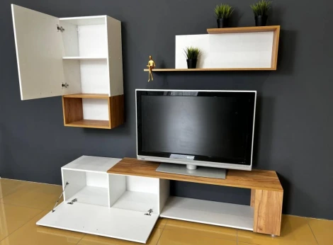 Готовая гостиная Одди (Одди белый / дуб золотой) Woodville арт.554967