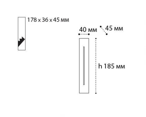 Подсветка для лестниц и ступеней светодиодная Italline IT06-6040 black 3000K