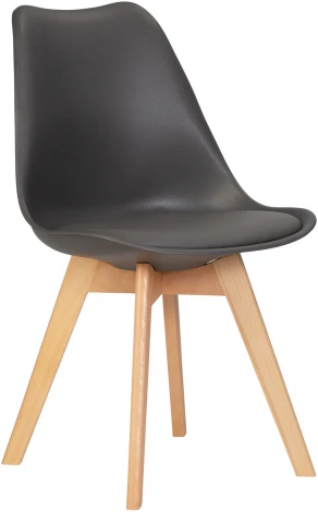 Стул обеденный JERRY SOFT (ножки светлый бук, цвет сиденья темно-серый (G-04))