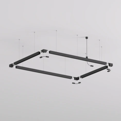 Механический подвес для трека Denkirs Smart Base TR2126-BK 1.5м, черный, алюминий (на тросе)