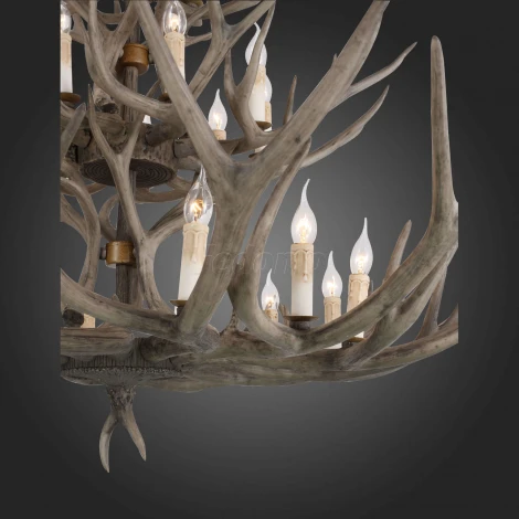 Подвесная люстра ST Luce Renna SL154.703.27 (220V, на цепи, подсвечник, свеча, рога)