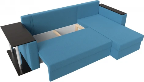 Диван угловой Атланта Лайт правый угол (Голубой/Рогожка) Лига Диванов арт.121165